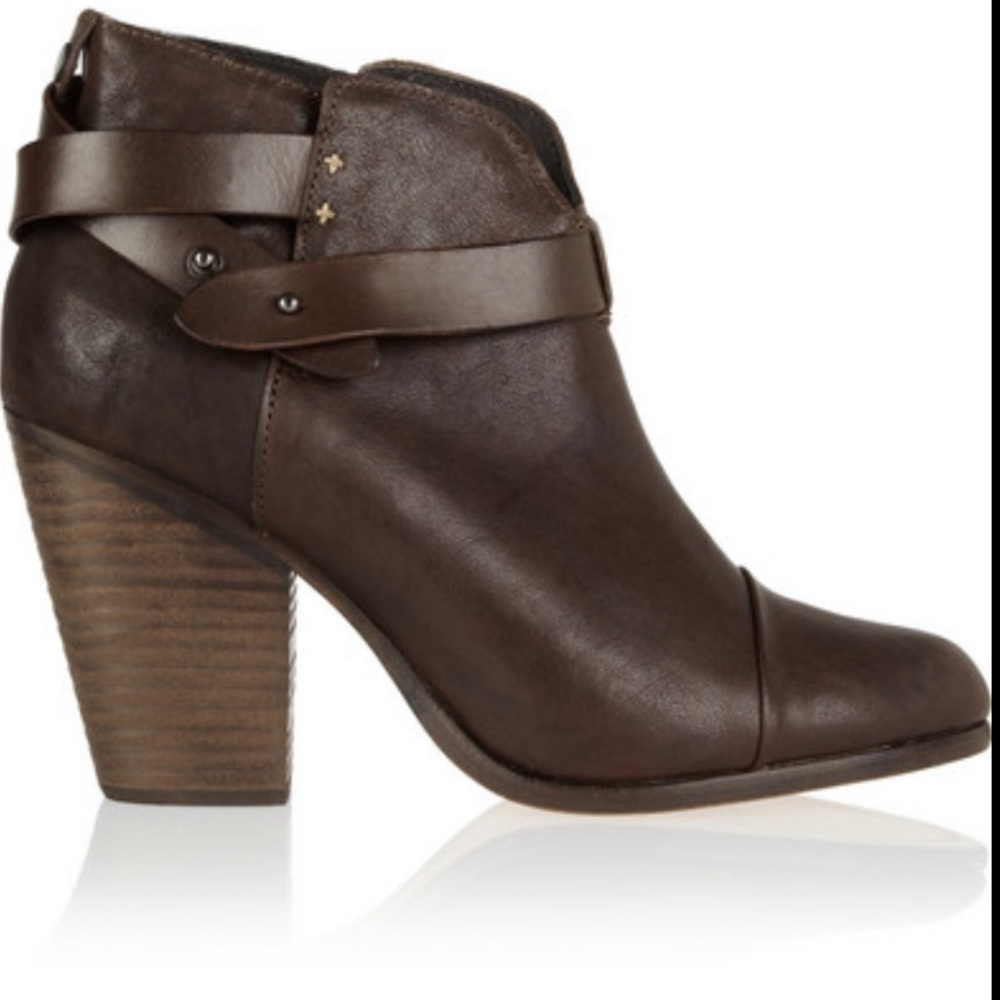 NWOT Rag & Bone Harrow Booties in Dark Brown Sz 39